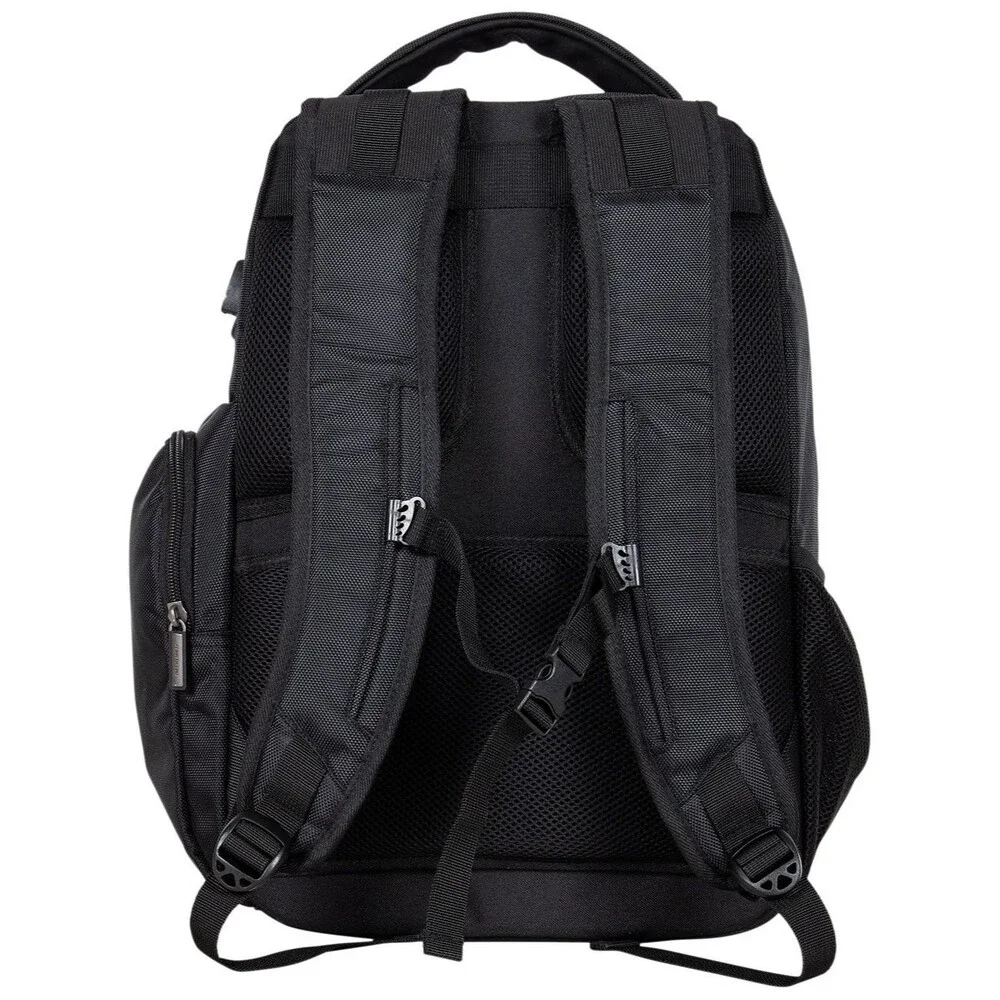 Kenneth Cole Reaction Black Backpack with Red Accents, travel bag